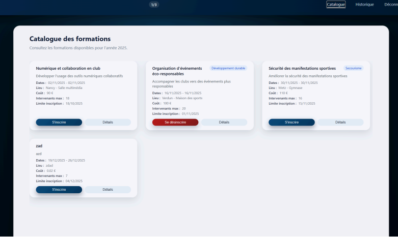 Aperçu du projet CROSL — site dynamique
